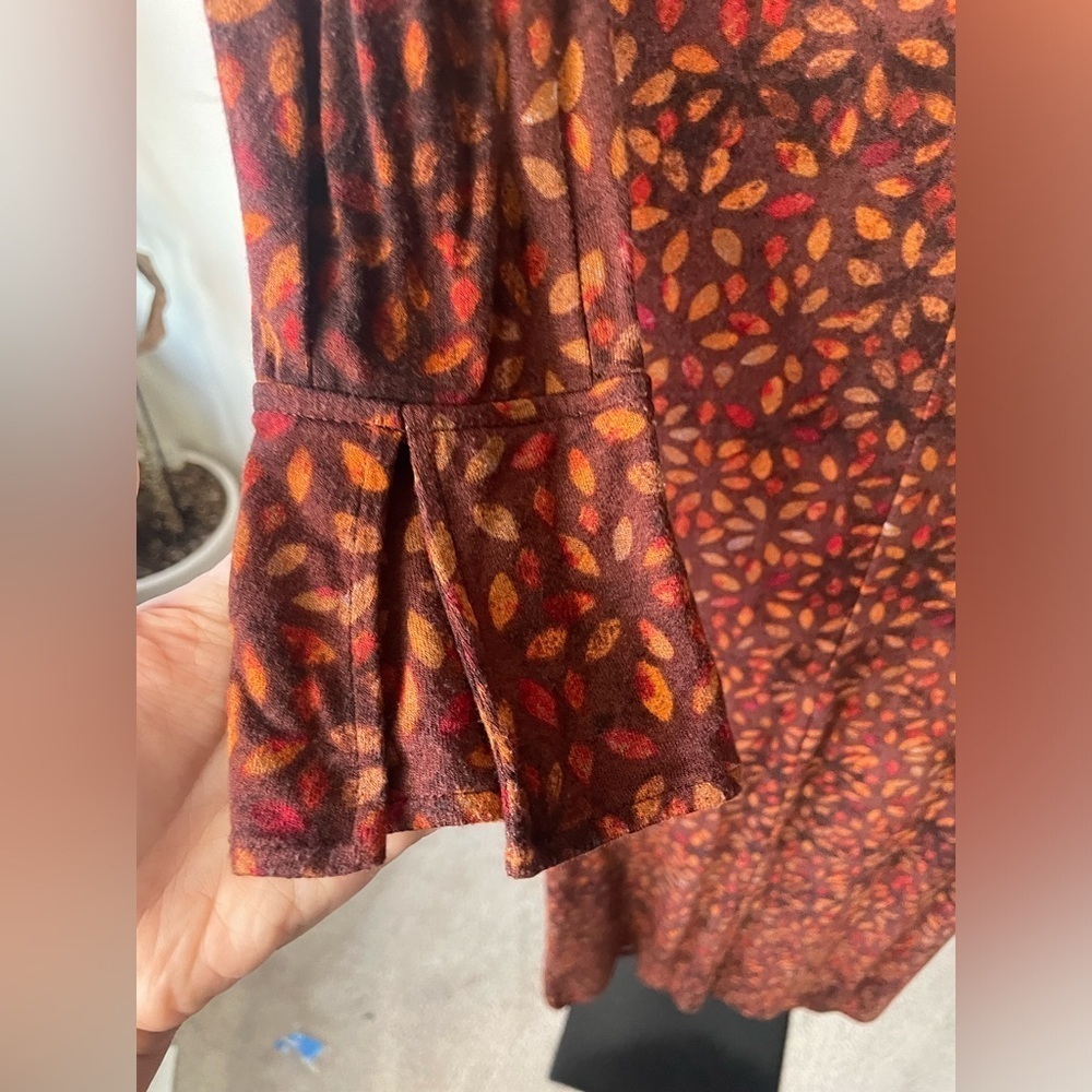 NWT Free People|| Shayla Wrap Midi Dress in Brown Size XS, Perfect fall dress! - Picture 9 of 11
